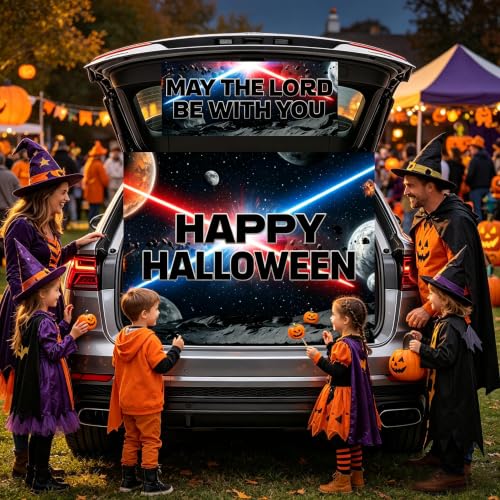 Christian Trunk or Treat Car Decorations Kit with Faith-Based Galaxy Theme