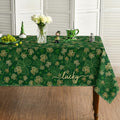 Horaldaily St. Patrick's Day Tablecloth 60 x 84 Inch Rectangular Green