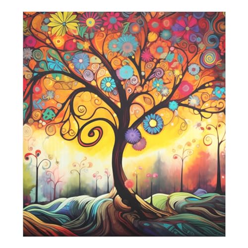 Abstract Tree Dishwasher Magnet Cover Sticker - 23 x 26 in, Magnetic Refrigerator Panel