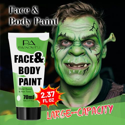 Light Green Face Paint 70ml - Non-Toxic Washable Body & SFX Makeup