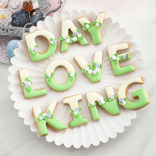 Large Alphabet Letter Cookie Cutters Set 3 Inch - 26 Pcs Stainless Steel