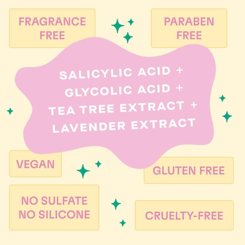 Fawn Clarity Cloud Cleanser - Vegan Facial Cleanser with Glycolic Acid & Tea Tree Oil | 5 Fl Oz