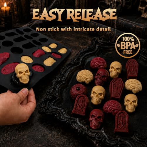 Halloween Silicone Mold Small Skull Shape for Treats and Decorations - 1PCS