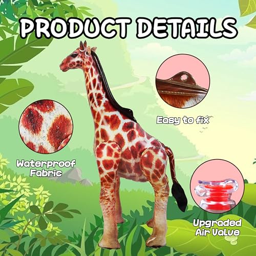 Light Yellow Huge Inflatable Giraffe Animal Balloon for Jungle Birthday Party