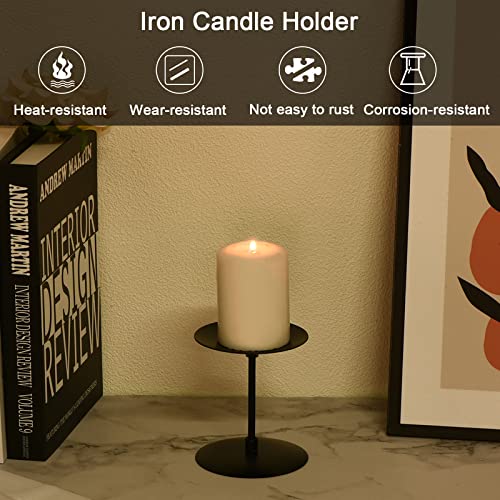 Black Candelabra Candle Holders Set - 2 Sets of 3 Sizes Modern Iron Halloween Decor - Variation of THIS listing
