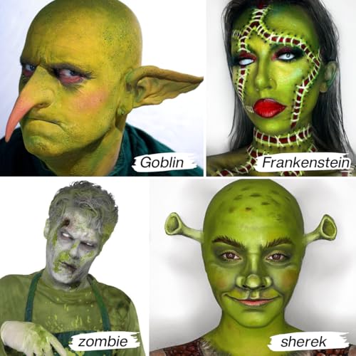 Olive Green Face & Body Paint for Halloween SFX Makeup, Non-Toxic, Long-Lasting
