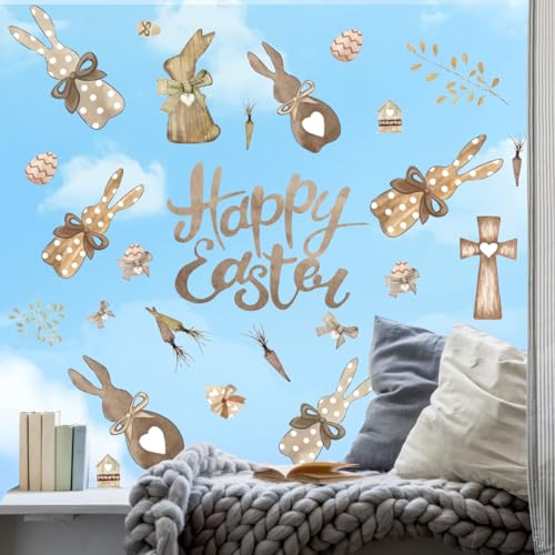 Easter Window Cling Stickers - 43 PCS Spring Decor for Homes & Parties