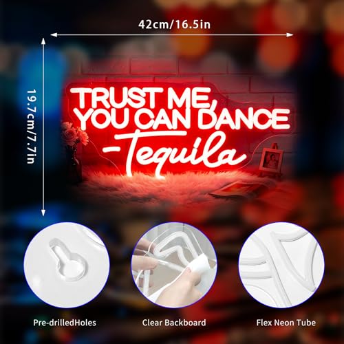Trust Me You Can Dance Neon Sign Wall Decor LED Light for Parties & Home