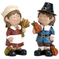 Large Fall Decorations Set of 2 Harvest Figurines for Home & Garden — Thanksgiving & Autumn Decor