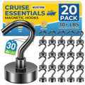 20 Pack Heavy Duty Magnetic Hooks Black - Cruise Cabin & Home Storage