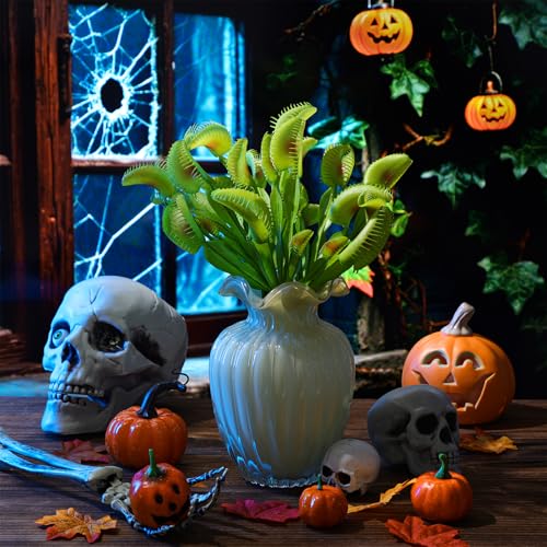 8 Pack Artificial Venus Flytrap Plants Decoration - Indoor & Outdoor Faux Plants