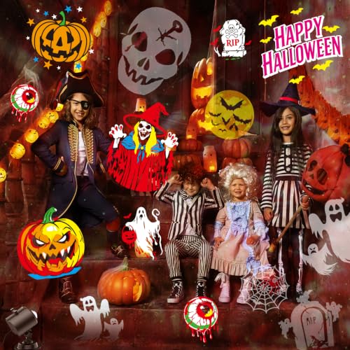 Halloween Projector with 8 Patterns Waterproof Remote Control - Ocean Wave & Festive Themes