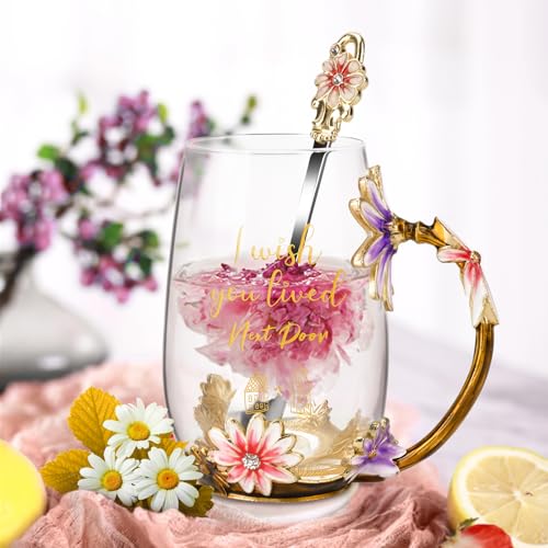 Neighbor Friendship Tea Cup Gift for Women - Unique Heartfelt Gift