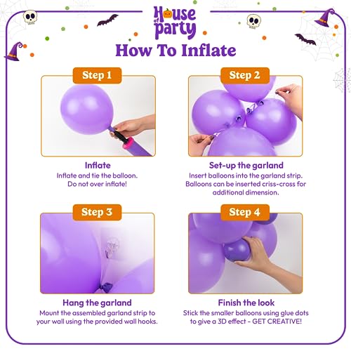 Pink Halloween Balloon Arch Kit 80 Pcs with