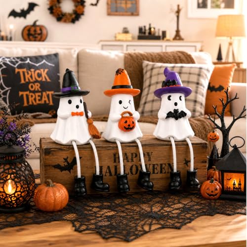 Halloween Ghost Decorations Set - Dangling Legs with Accessories, 3 Pcs - Variation: Halloween-Ghost