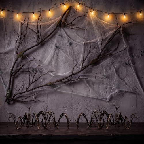 3 Pack Bendable Fake Tree Branches for Halloween & Holiday Decoration - 98 Inches