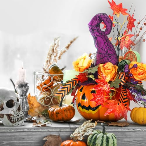 Daifunli Halloween Pumpkin Table Centerpiece - Colorful & Durable Decor
