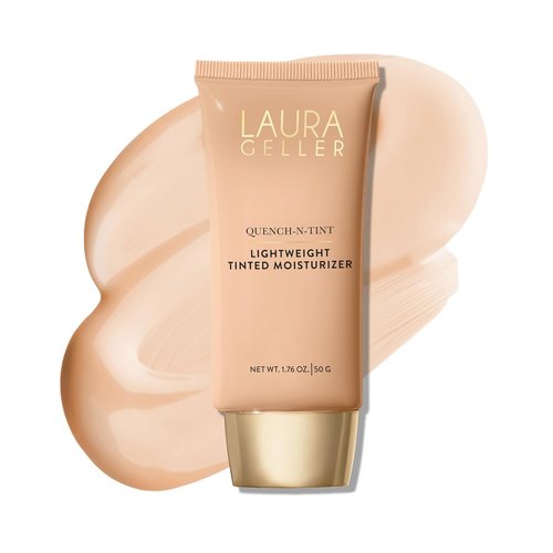 Laura Geller New York Quench-N-Tint Tinted Moisturizer - Lightweight Hydration & Sheer Coverage - 01 Porcelain/Fair