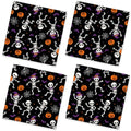Halloween Paper Napkins Dancing Skeleton Skull Design 50 Pcs - Skull & Pumpkin Variation