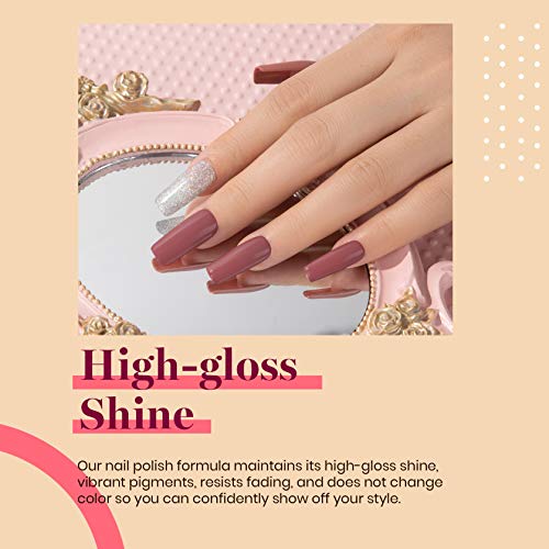 Gel Nail Polish - Mauve Dusty Rose Shade, 15ML, E Creme Nude Variation