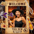 Magical Witch Party Photo Booth Frame & Props Set for Birthday Celebration