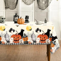 Halloween Tablecloth 60 x 84 Inch Pumpkin Ghost Black Cat Festive Table Cover