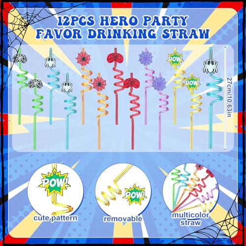 Spider Party Favors Set - Spider Theme Birthday Party Supplies - Includes Cups, Straws, Wristbands & Bags - Variation: Spider Party Favors