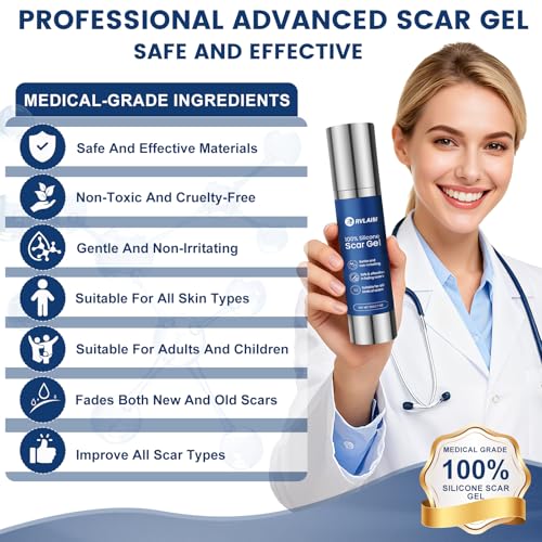 Silicone Scar Gel for Old & New Scars - Fast Absorbing & Gentle 1.7oz