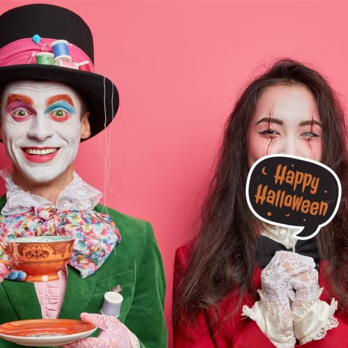 25PCS Halloween Photo Booth Props Kit for Spooky Party Decorations
