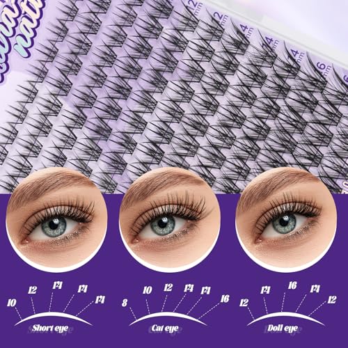 False Eyelash Clusters Kit - Natural Wispy 06 - Individual Lash Extensions