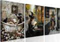 Dark Witch Bathroom Wall Art Set of 3 Canvas Prints - Gothic Halloween Decor