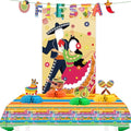 Cinco De Mayo Backdrop & Party Decorations Set - 6x3 ft Banner, Tablecloth, Props