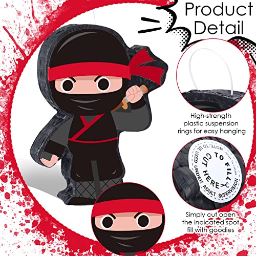 Halloween Ninja Piñata with Bat & Blindfold Mini Party Toy