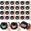 Halloween Cauldron Mugs with Spoons - Multicolor, Single-Sided Print, 48 Pack