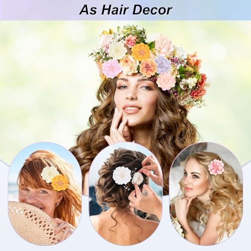 Artificial Peony Flower Heads 16-Pack - Faux Silk Blooms for Weddings & Decor