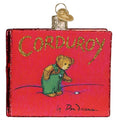 Handcrafted Glass Corduroy Book Ornament - Christmas Tree Decor