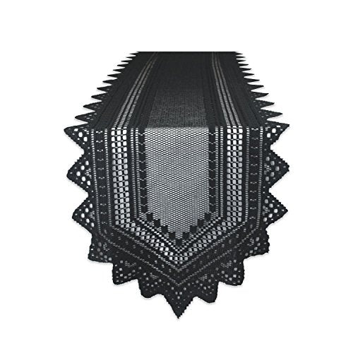 Halloween Black Lace Table Runner 14x72 Inches - Spooky Gothic Table Decor Variation of THIS listing