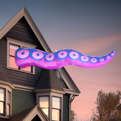 Halloween Inflatable Octopus Tentacle Decor with LEDs - Outdoor Yard & Garden
