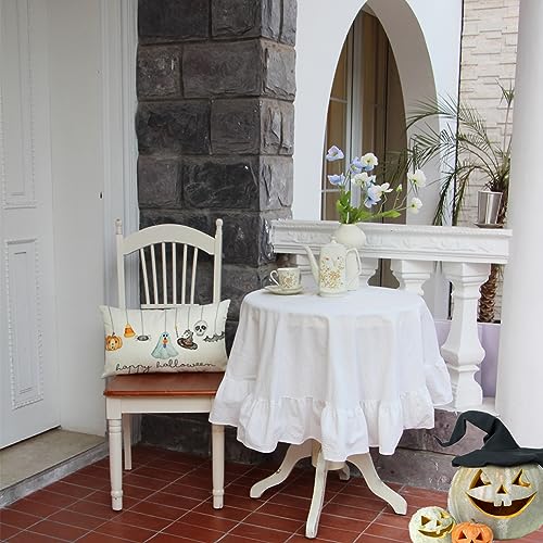 Halloween Ghost Throw Pillow Cover 12x20 Inch Jack o Lantern Candy Corn Decor