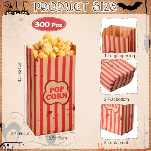 300 Pack Halloween Popcorn Bags Creepy Carnival Party Decor - 1 oz, Variation 300