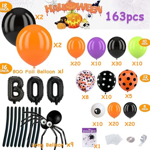 Halloween Balloon Arch Kit Garland - Black Halloween Party Decorations