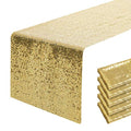 Pufogu Gold Sequin Table Runner 12 x 72 Inches - 2 Pack