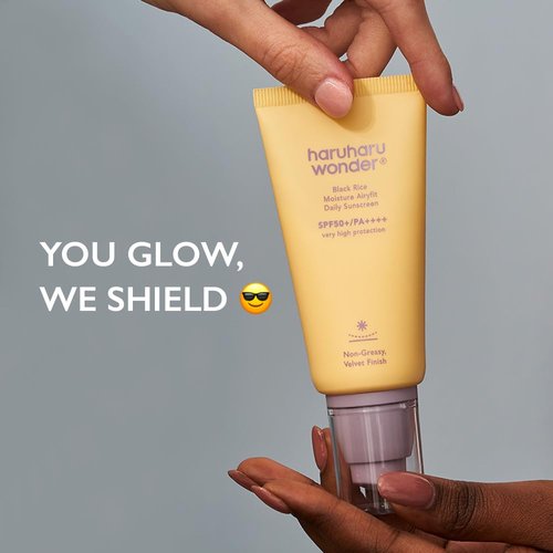 Haruharu Wonder Black Rice Sunscreen - Hydrating Daily SPF 50 with Velvet Finish | 1.69 fl. oz.