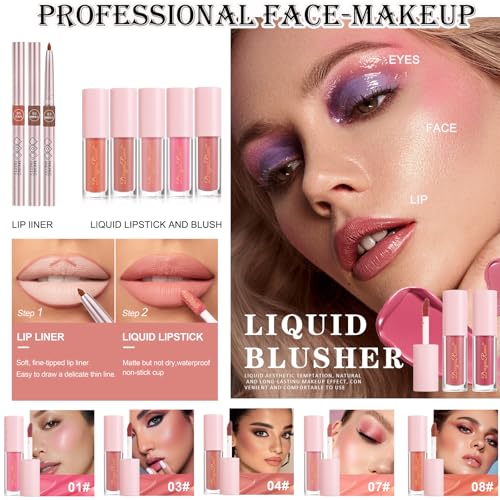 Full Makeup Kit for Women and Teens with Eyeshadow Lipstick Blush & Storage Bag