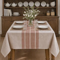 Caramel Rustic Burlap Tablecloth 60x84 Inch Rectangular - Horaldaily