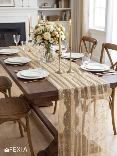 Rose Gold 6-Pack 10FT Glitter Table Runners for Weddings & Parties