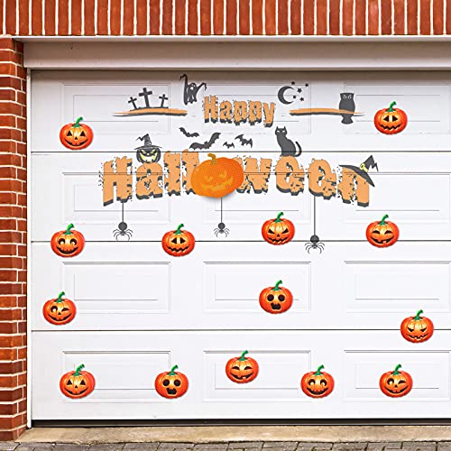 16 Pack Halloween Pumpkin Car Magnets Reflective Waterproof Decorations