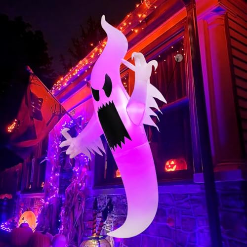 Halloween Ghost Inflatable Decorations with LED Lights - 6FT & 12FT Outdoor Inflatables