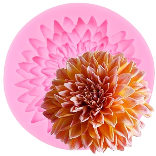 Dahlia Silicone Flower Mold - Chrysanthemum Style E for Cake Decorating
