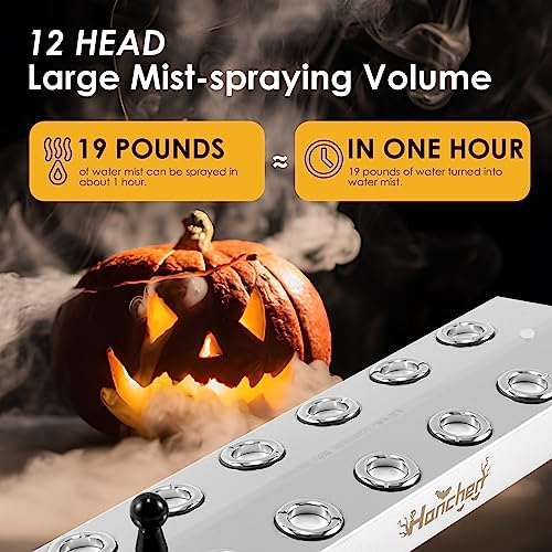 12-Head Ultrasonic Fog Maker Mist Humidifier for Halloween Water Fountain Pond 18.7lb/h